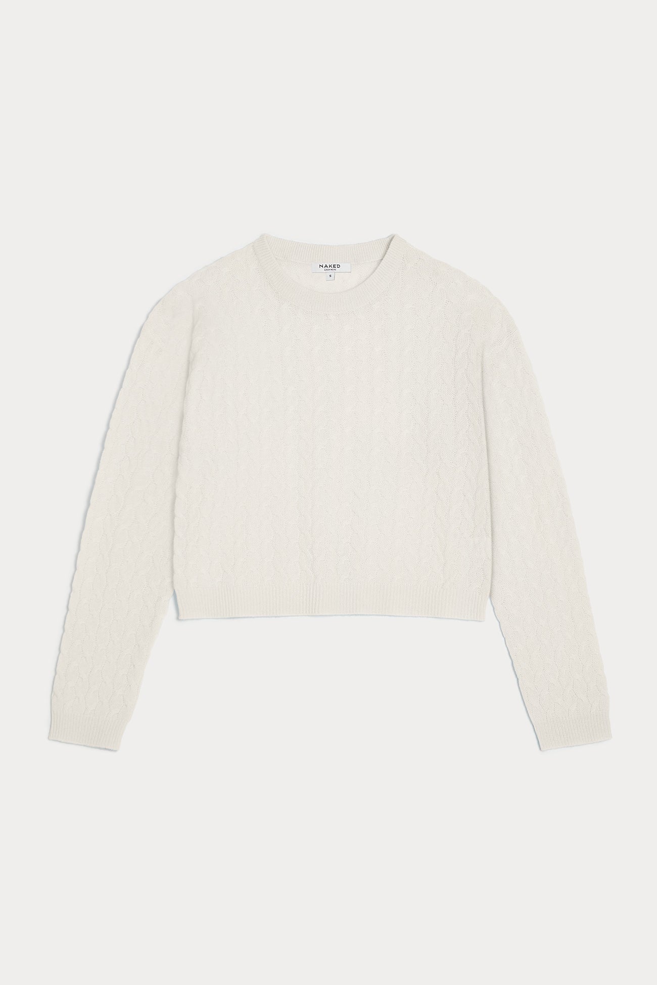 CHRISSY CROPPED CABLE KNIT SWEATER