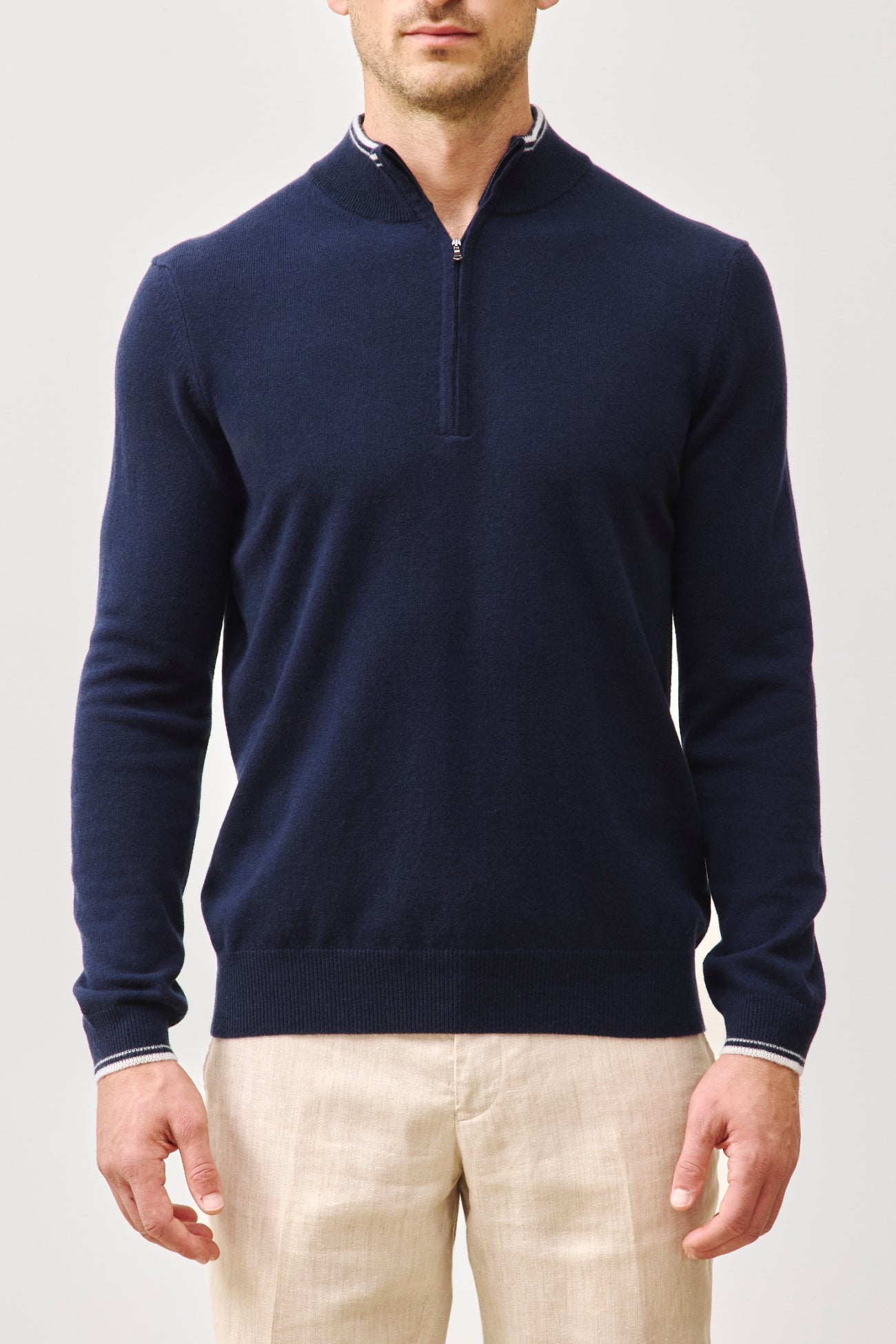 PHILLIP QUARTER-ZIP CASHMERE SWEATER