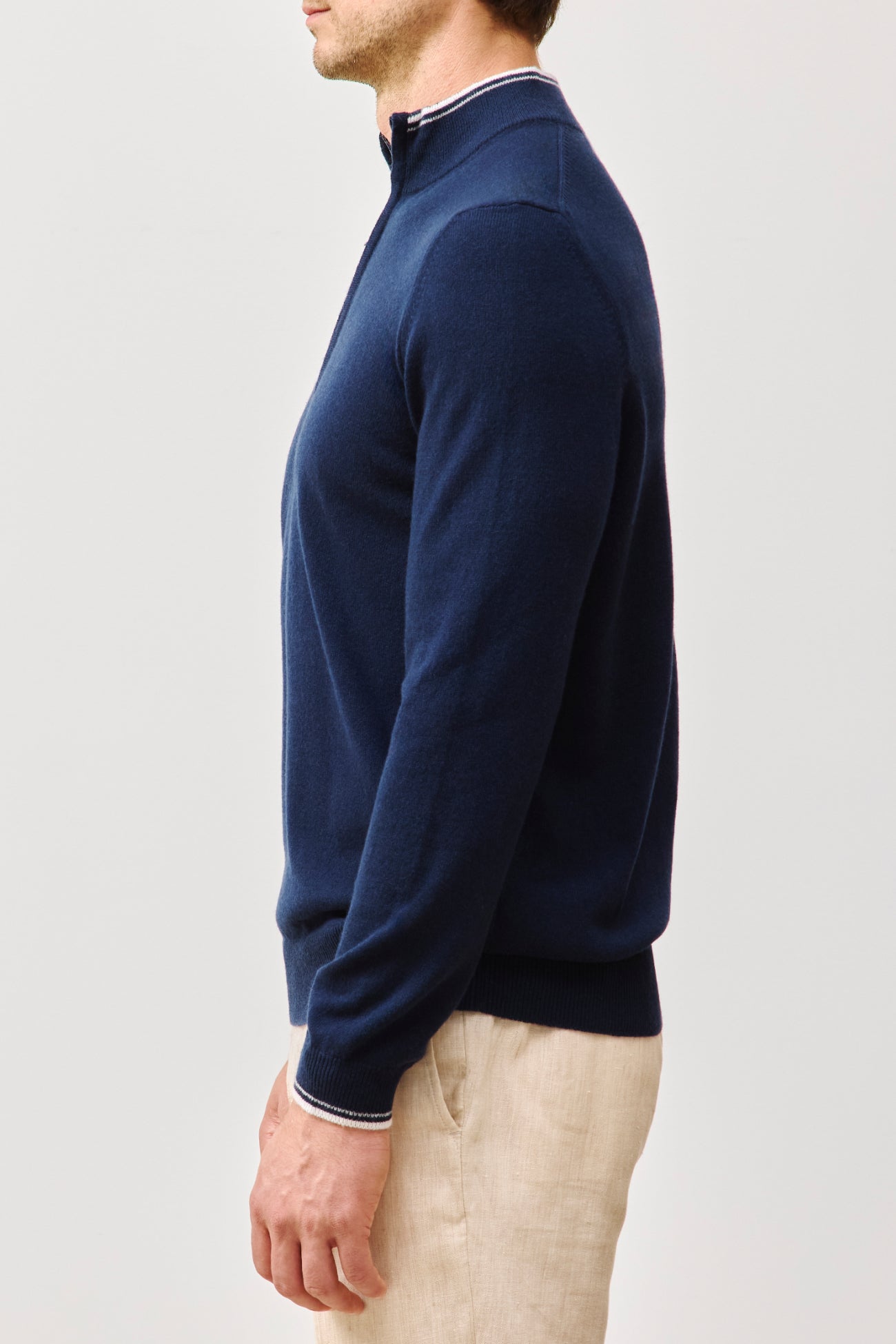 PHILLIP QUARTER-ZIP CASHMERE SWEATER