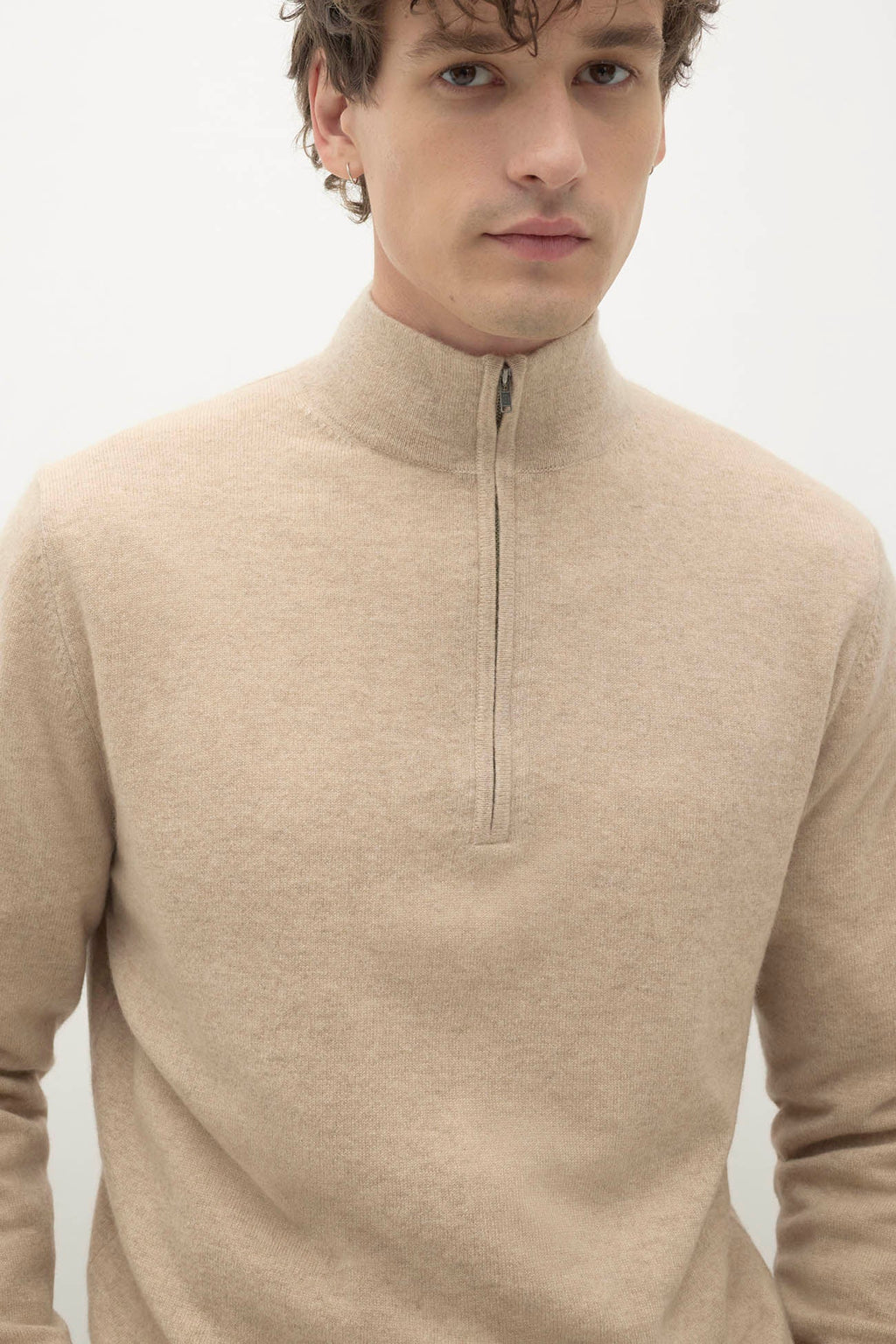 PHILLIP QUARTER-ZIP CASHMERE SWEATER