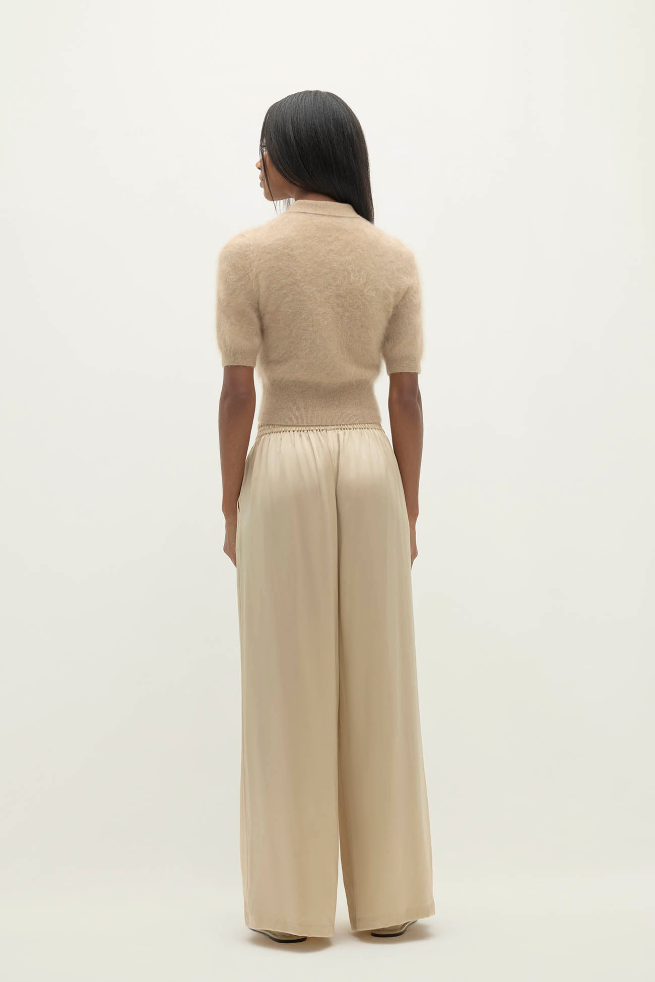 MAISIE BRUSHED CASHMERE COLLARED SWEATER