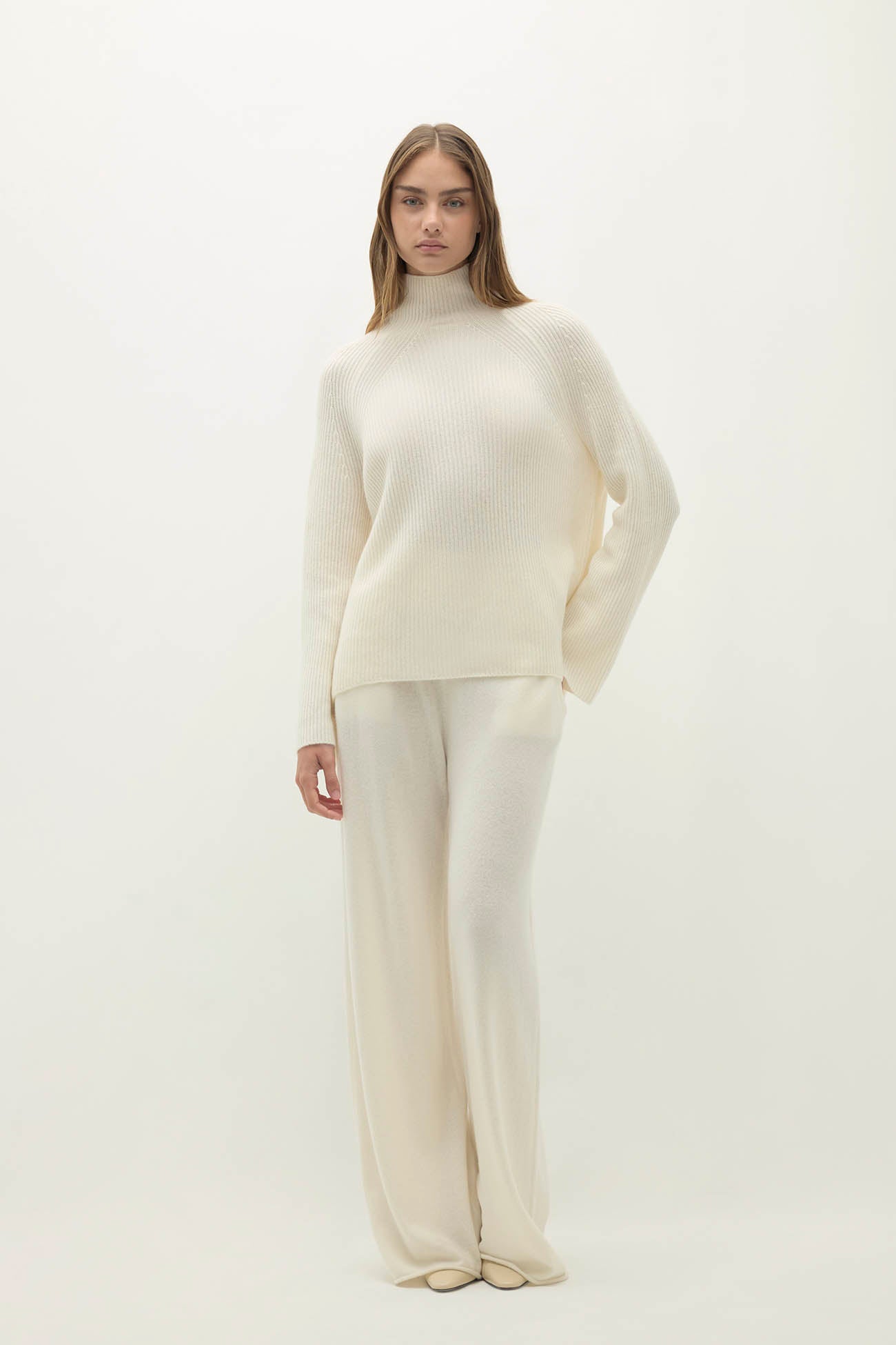 KORA CASHMERE MOCK NECK SWEATER