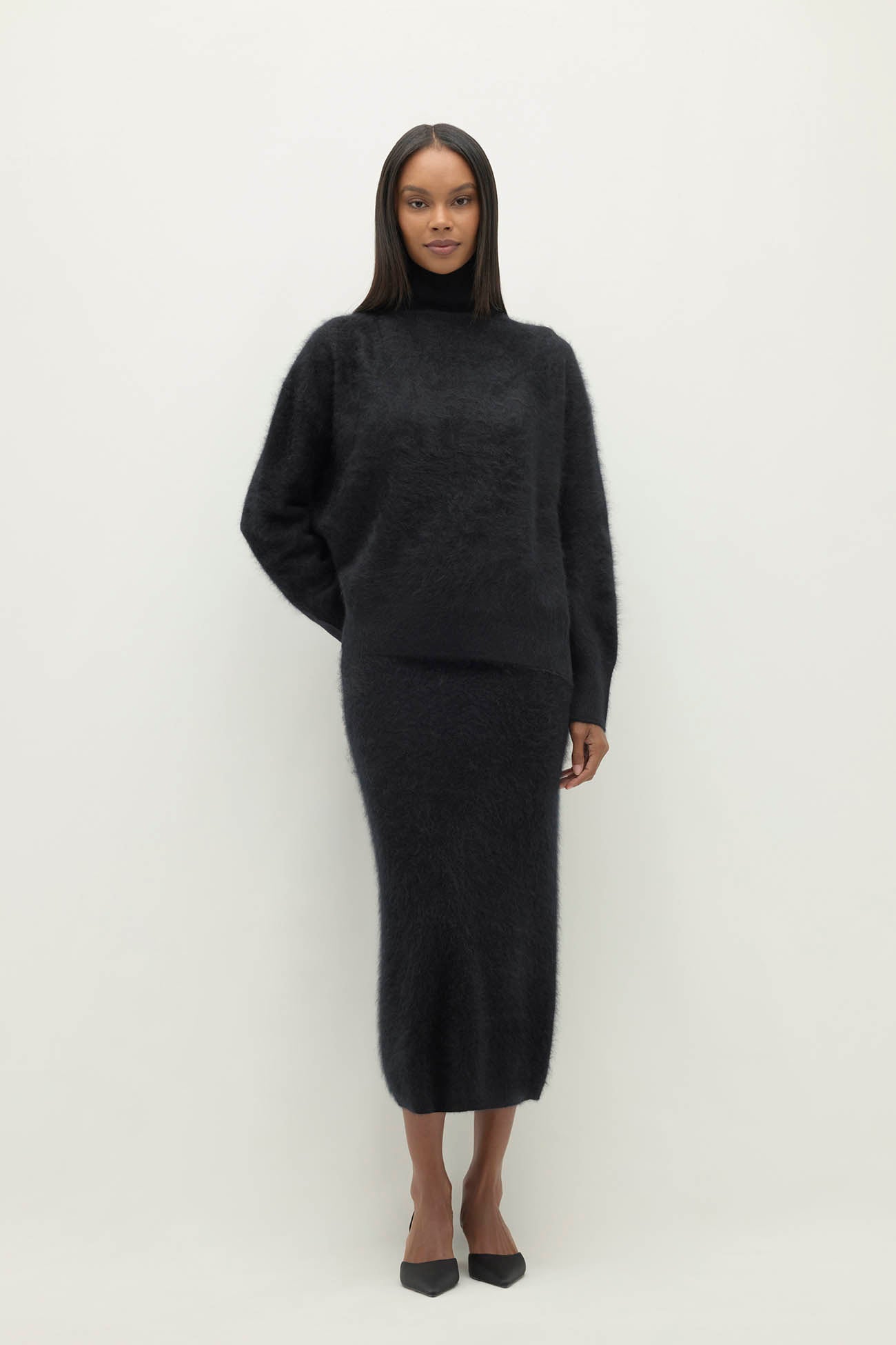 ETHEL BRUSHED CASHMERE TURTLENECK SWEATER