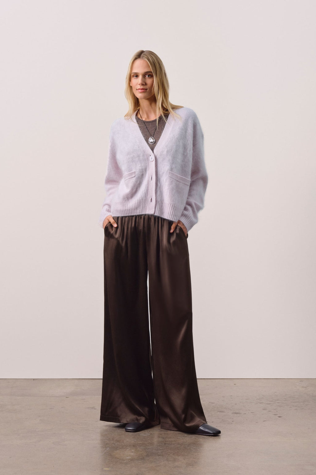 MICHAELA BRUSHED CASHMERE CARDIGAN