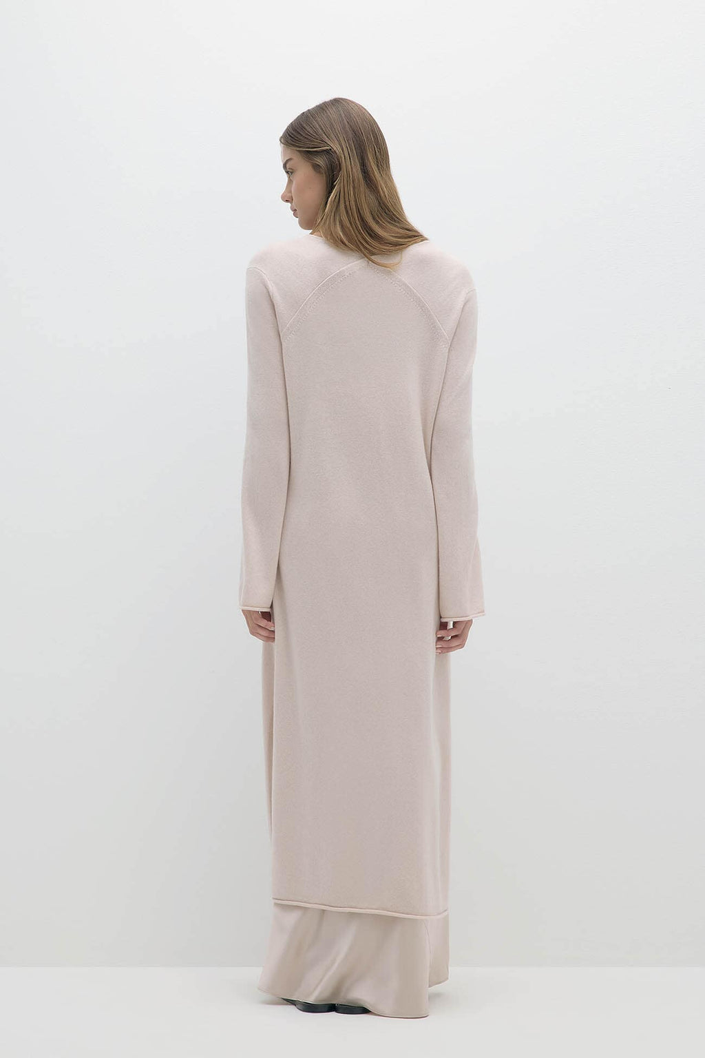 ELOISE BUTTON-FRONT CASHMERE KAFTAN