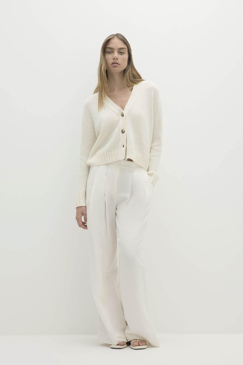GENEVIEVE ORGANIC CASHMERE BLEND CARDIGAN