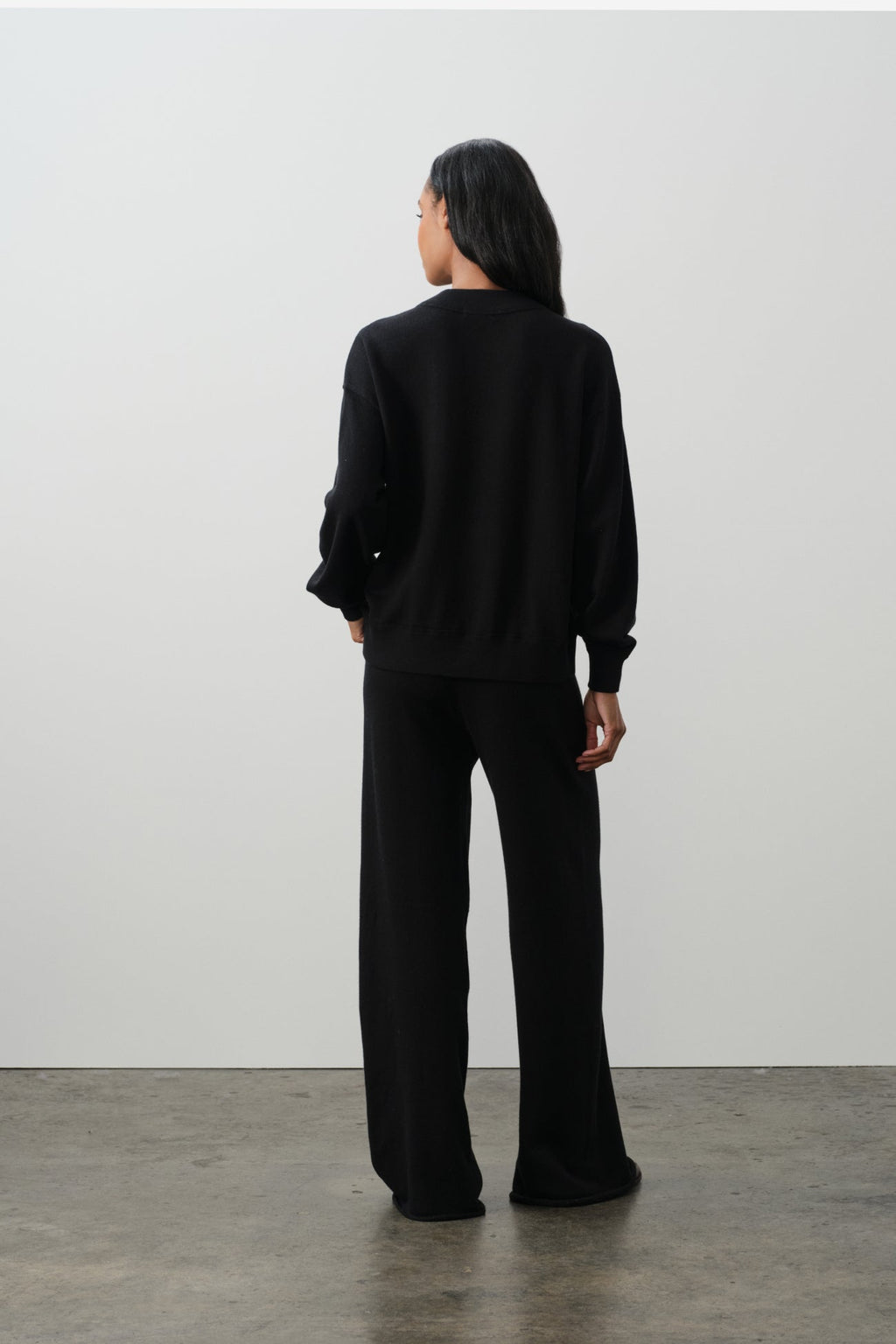BIANKA COTTON CASHMERE CREWNECK PULLOVER
