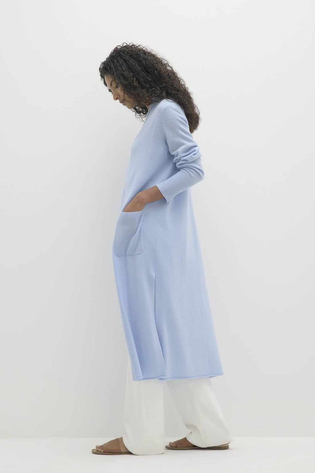 CARMELA LONGLINE CASHMERE CARDIGAN