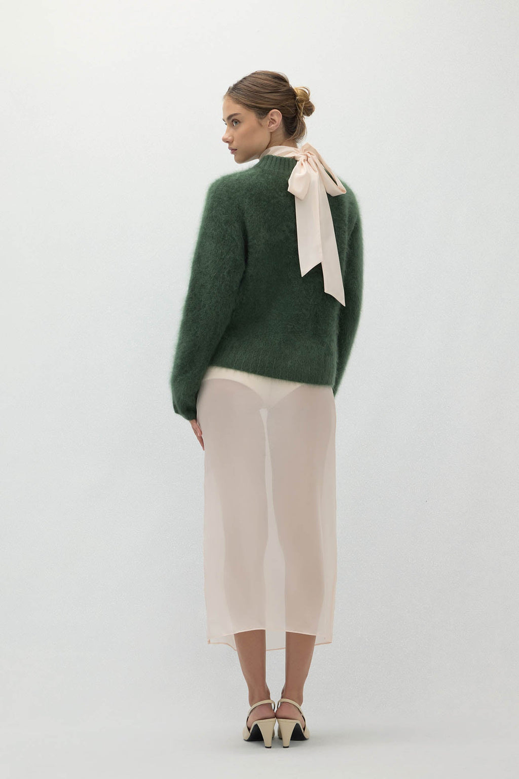 FEDERICA BRUSHED CASHMERE CREWNECK