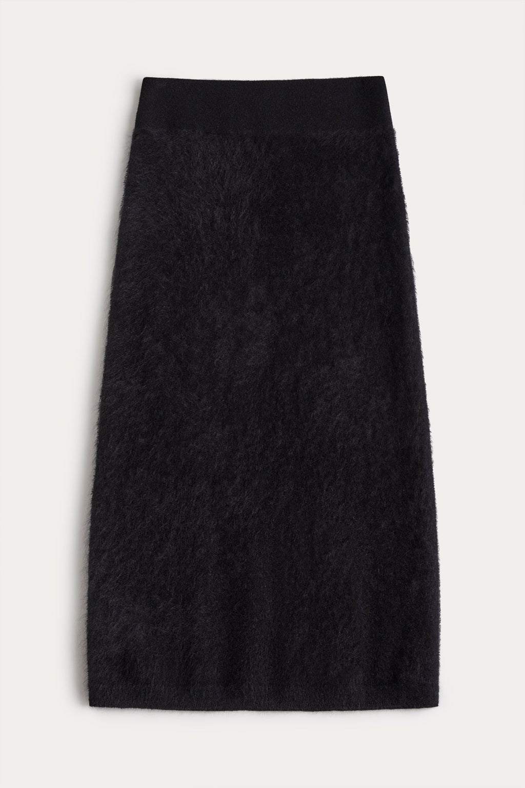 FRANCESCA BRUSHED CASHMERE MIDI SKIRT