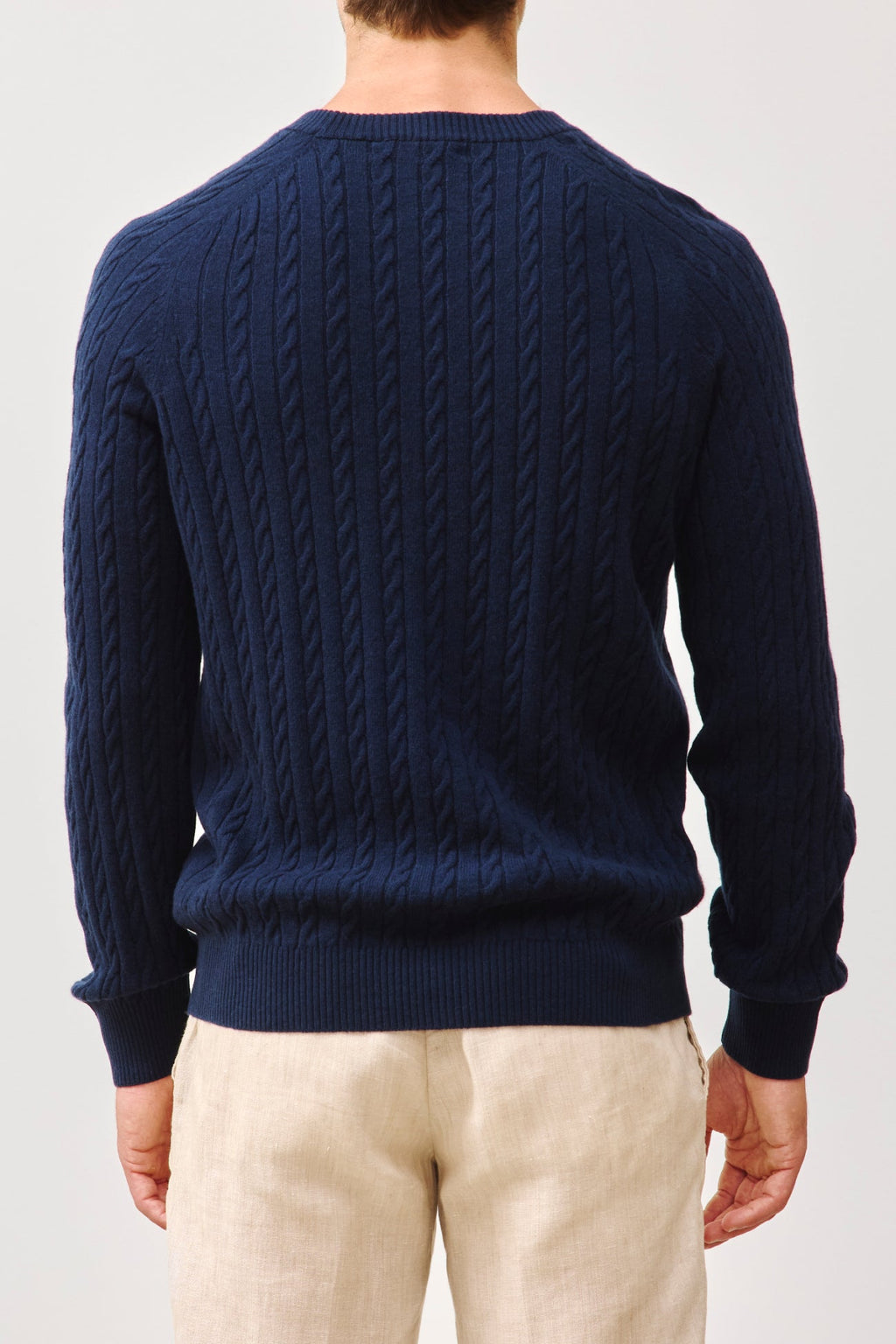 BRADFORD CASHMERE CABLE KNIT CREWNECK
