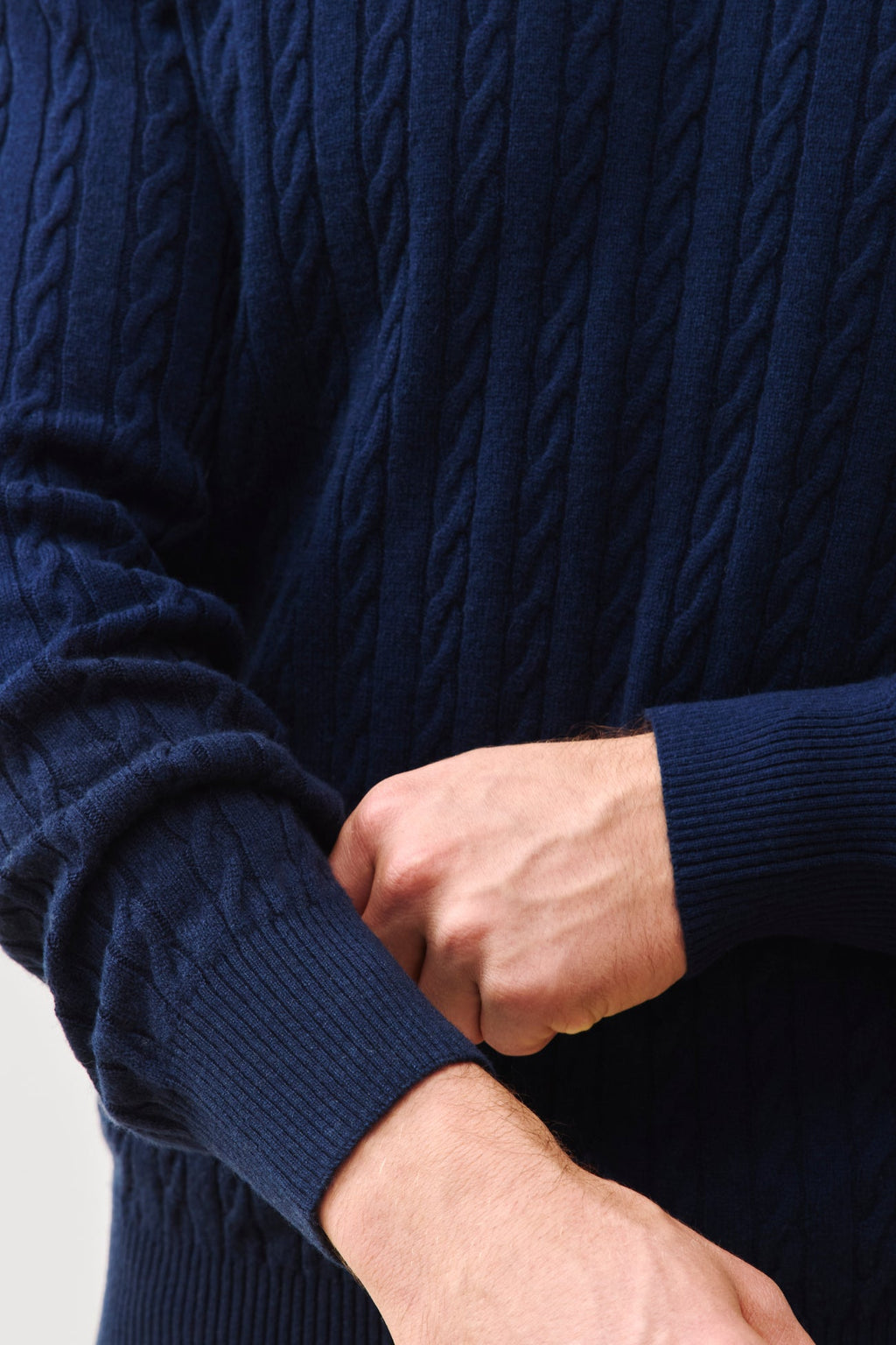 BRADFORD CASHMERE CABLE KNIT CREWNECK