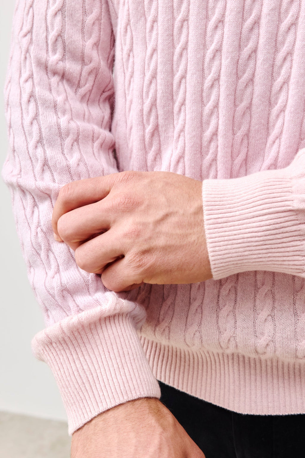 BRADFORD CASHMERE CABLE KNIT CREWNECK