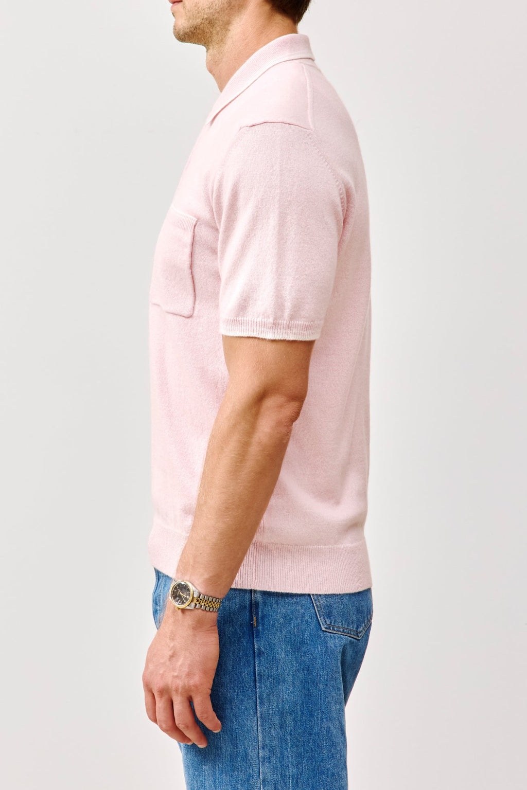 ALDRICH CASHMERE QUARTER-ZIP POLO SHIRT