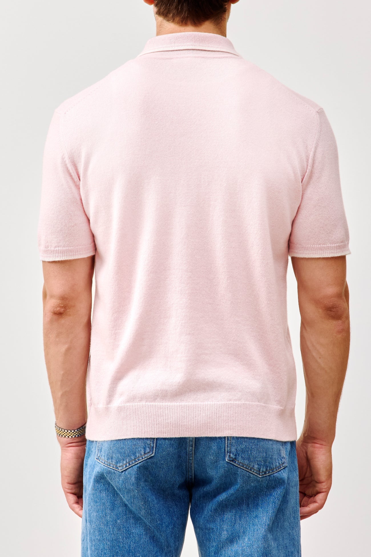 ALDRICH CASHMERE QUARTER-ZIP POLO SHIRT