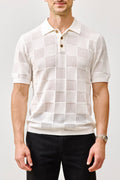 BRADLEY COTTON CASHMERE CHECKERED POLO