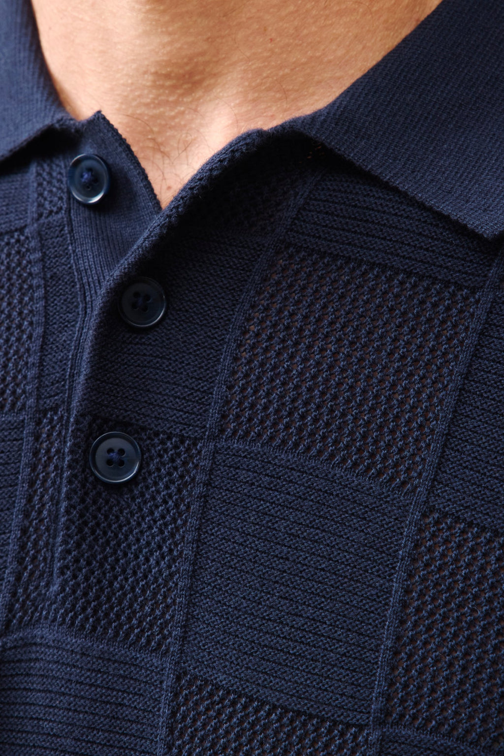 BRADLEY COTTON CASHMERE CHECKERED POLO